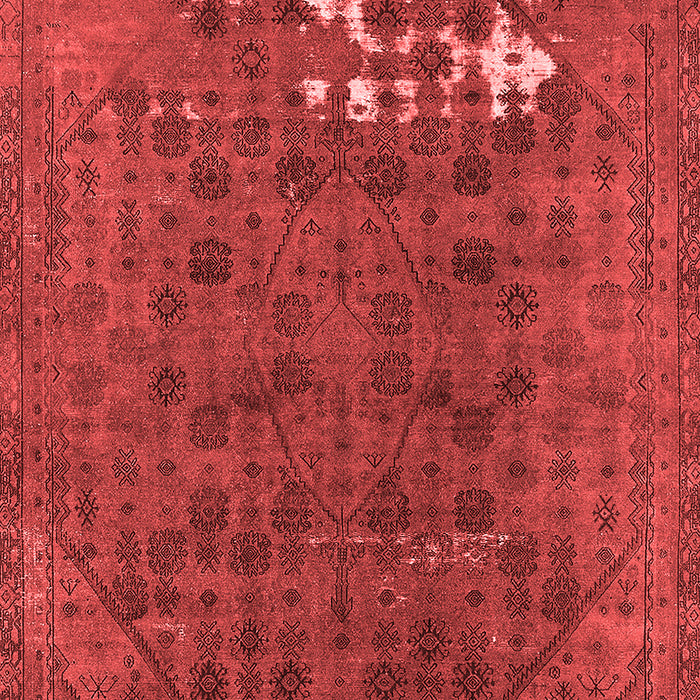 Machine Washable Persian Red Bohemian Rug, wshurb1083red