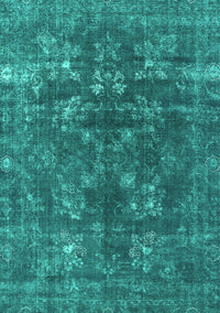 Oriental Turquoise Industrial Rug, urb1084turq