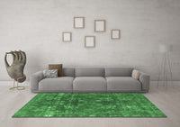 Machine Washable Oriental Emerald Green Industrial Rug, wshurb1084emgrn