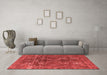 Industrial Red Washable Rugs