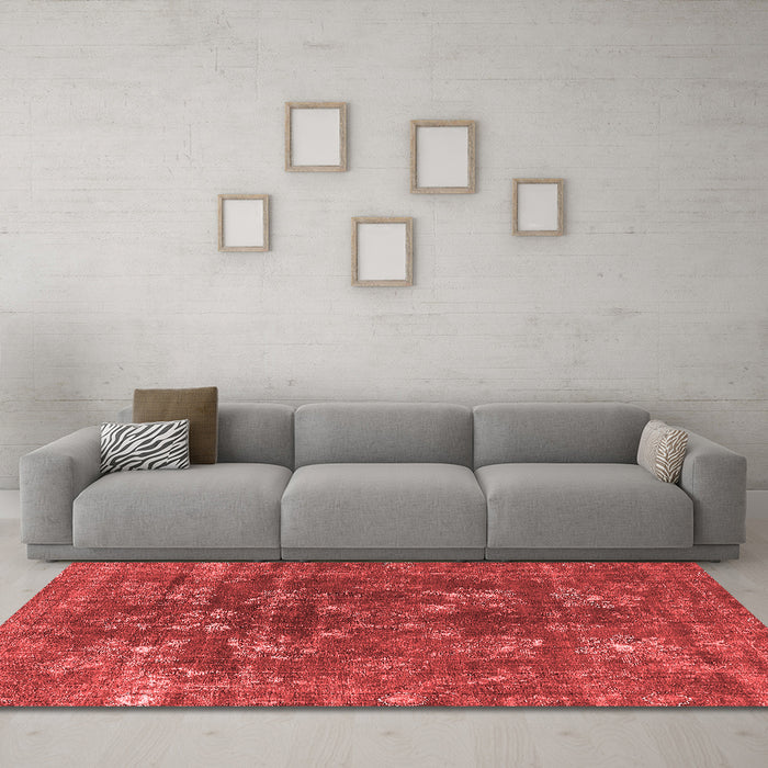 Industrial Red Washable Rugs
