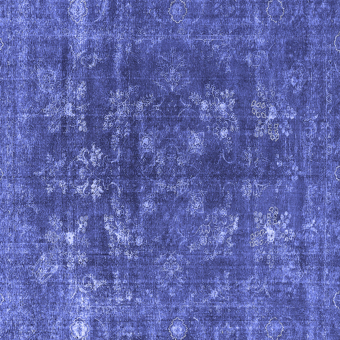 Square Oriental Blue Industrial Rug, urb1084blu