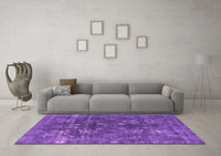 Machine Washable Oriental Purple Industrial Rug, wshurb1084pur