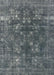 Mid-Century Modern Blue Moss Green Oriental Rug, urb1084