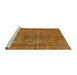 Sideview of Machine Washable Industrial Modern Mahogany Brown Rug, wshurb1085