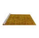 Sideview of Machine Washable Oriental Yellow Industrial Rug, wshurb1085yw