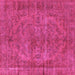 Square Oriental Pink Industrial Rug, urb1085pnk