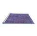 Sideview of Machine Washable Oriental Blue Industrial Rug, wshurb1085blu