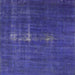 Square Mid-Century Modern Sapphire Blue Oriental Rug, urb1086