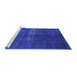 Sideview of Machine Washable Oriental Blue Industrial Rug, wshurb1086blu