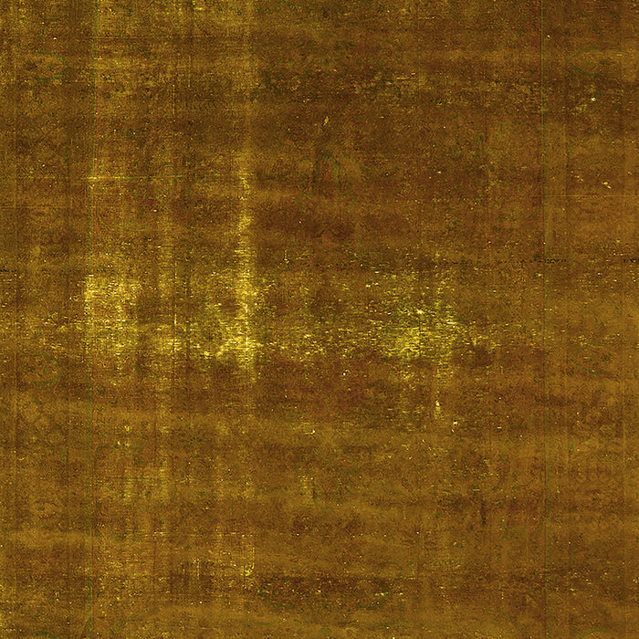 Machine Washable Oriental Yellow Industrial Rug, wshurb1086yw