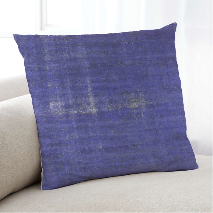 Lifestyle Image of Mid-Century Modern Urban Square Sapphire Blue Throw Pillow, 18 inch by 18 inch, pwurb1086