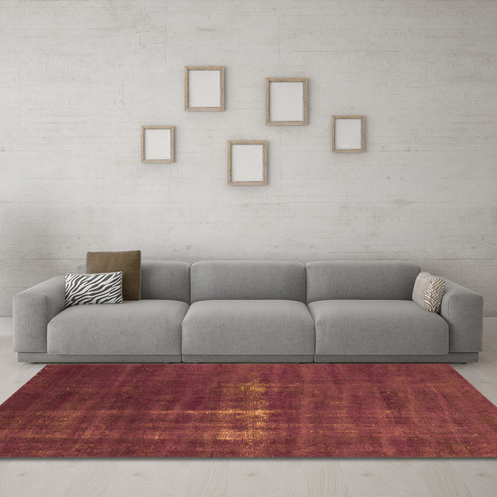 Machine Washable Oriental Orange Industrial Area Rugs in a Living Room, wshurb1086org