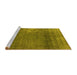 Sideview of Machine Washable Oriental Yellow Industrial Rug, wshurb1087yw