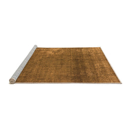 Sideview of Machine Washable Oriental Orange Industrial Area Rugs, wshurb1087org