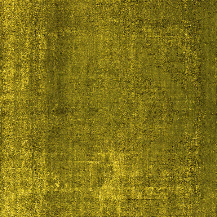 Square Oriental Yellow Industrial Rug, urb1087yw