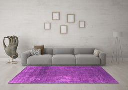 Machine Washable Oriental Pink Industrial Rug in a Living Room, wshurb1087pnk