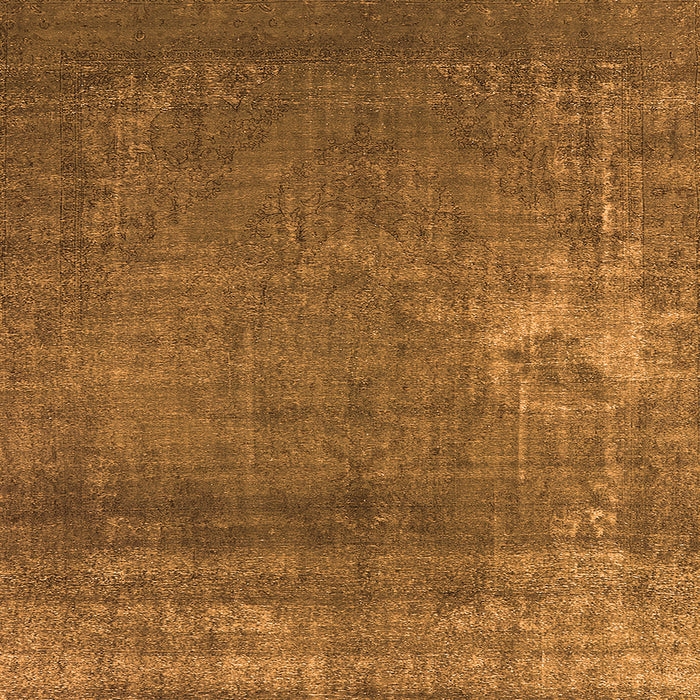 Square Machine Washable Oriental Orange Industrial Area Rugs, wshurb1087org