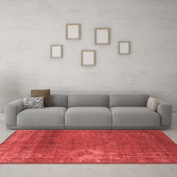 Industrial Red Washable Rugs