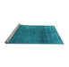 Sideview of Machine Washable Oriental Light Blue Industrial Rug, wshurb1087lblu