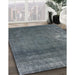 Machine Washable Industrial Modern Light Slate Gray Rug in a Family Room, wshurb1087