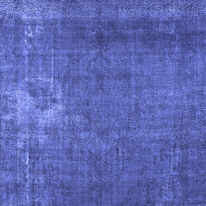 Machine Washable Oriental Blue Industrial Rug, wshurb1087blu
