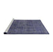 Sideview of Machine Washable Industrial Modern Slate Blue Grey Blue Rug, wshurb1088