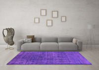 Machine Washable Oriental Purple Industrial Rug, wshurb1088pur