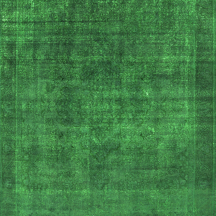 Machine Washable Oriental Green Industrial Area Rugs, wshurb1088grn