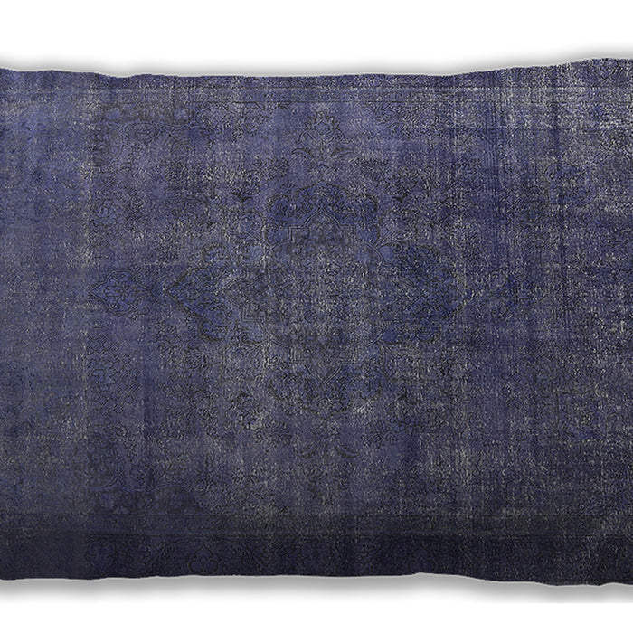Mid-Century Modern Urban Slate Blue Grey Blue Lumbar Throw Pillow, 13 inch by 19 inch, lburb1088