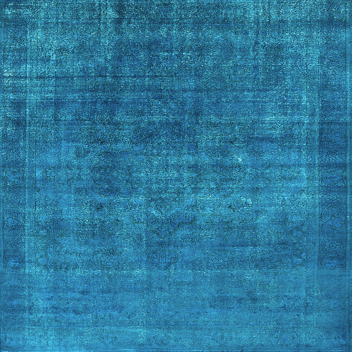 Square Oriental Light Blue Industrial Rug, urb1088lblu