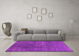 Machine Washable Oriental Pink Industrial Rug in a Living Room, wshurb1088pnk