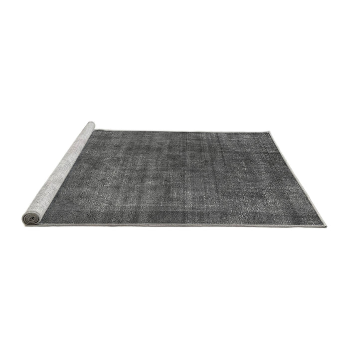 Sideview of Machine Washable Oriental Gray Industrial Rug, wshurb1088gry