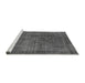 Sideview of Machine Washable Oriental Gray Industrial Rug, wshurb1088gry