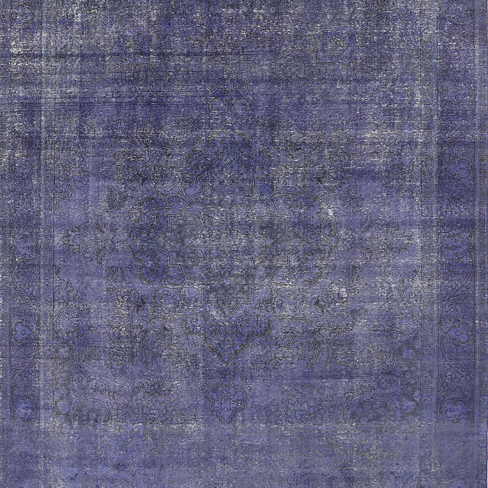 Mid-Century Modern Slate Blue Grey Oriental Rug, urb1088