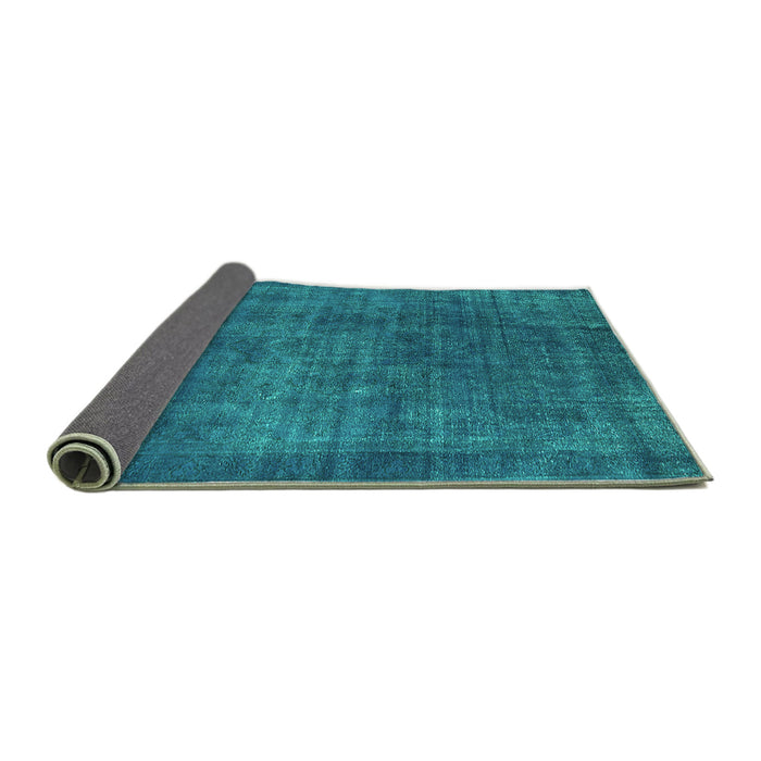 Sideview of Oriental Turquoise Industrial Rug, urb1088turq