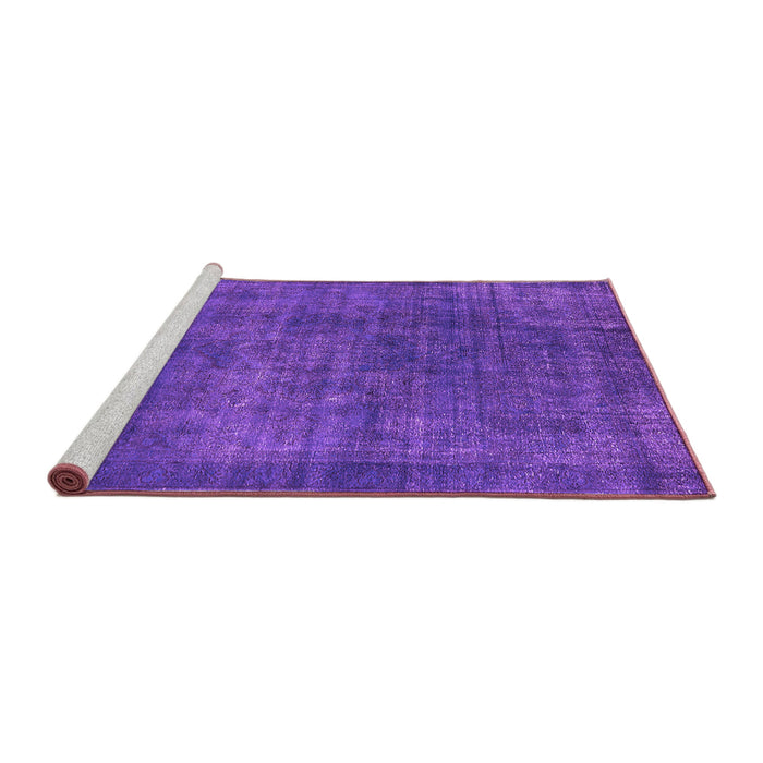 Sideview of Machine Washable Oriental Purple Industrial Area Rugs, wshurb1088pur