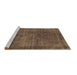 Sideview of Machine Washable Oriental Brown Industrial Rug, wshurb1088brn