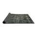 Sideview of Mid-Century Modern Black Oriental Rug, urb1089