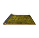 Sideview of Oriental Yellow Industrial Rug, urb1089yw