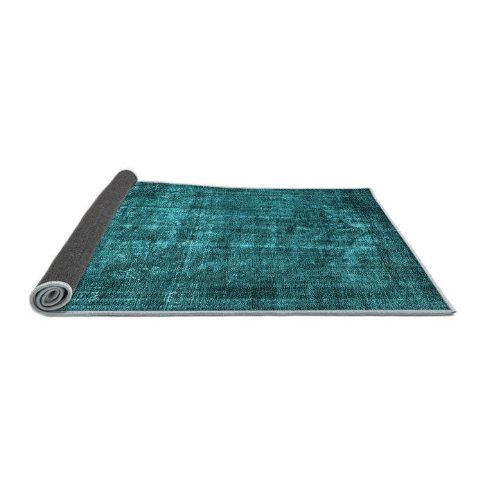 Sideview of Oriental Light Blue Industrial Rug, urb1089lblu