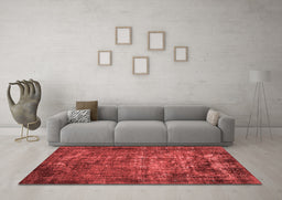 Industrial Red Washable Rugs
