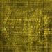 Square Oriental Yellow Industrial Rug, urb1089yw