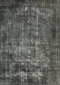 Machine Washable Industrial Modern Black Rug, wshurb1089