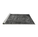 Sideview of Machine Washable Oriental Gray Industrial Rug, wshurb1089gry