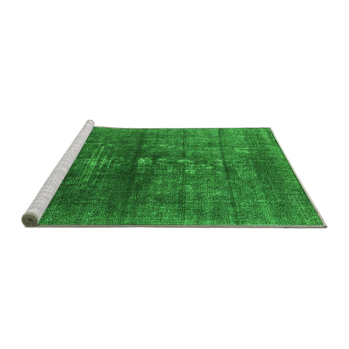 Sideview of Machine Washable Oriental Green Industrial Area Rugs, wshurb1090grn