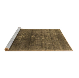 Sideview of Machine Washable Oriental Brown Industrial Rug, wshurb1090brn