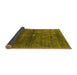 Sideview of Oriental Yellow Industrial Rug, urb1090yw