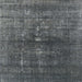 Square Machine Washable Industrial Modern Charcoal Blue Rug, wshurb1090