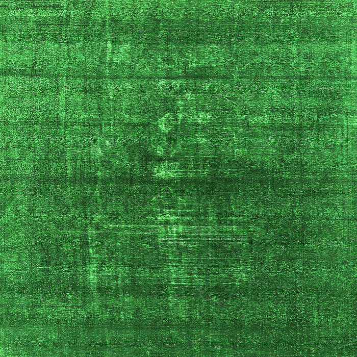 Square Oriental Green Industrial Rug, urb1090grn